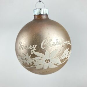Elegant Vintage Silvered Gold Christmas Ornament